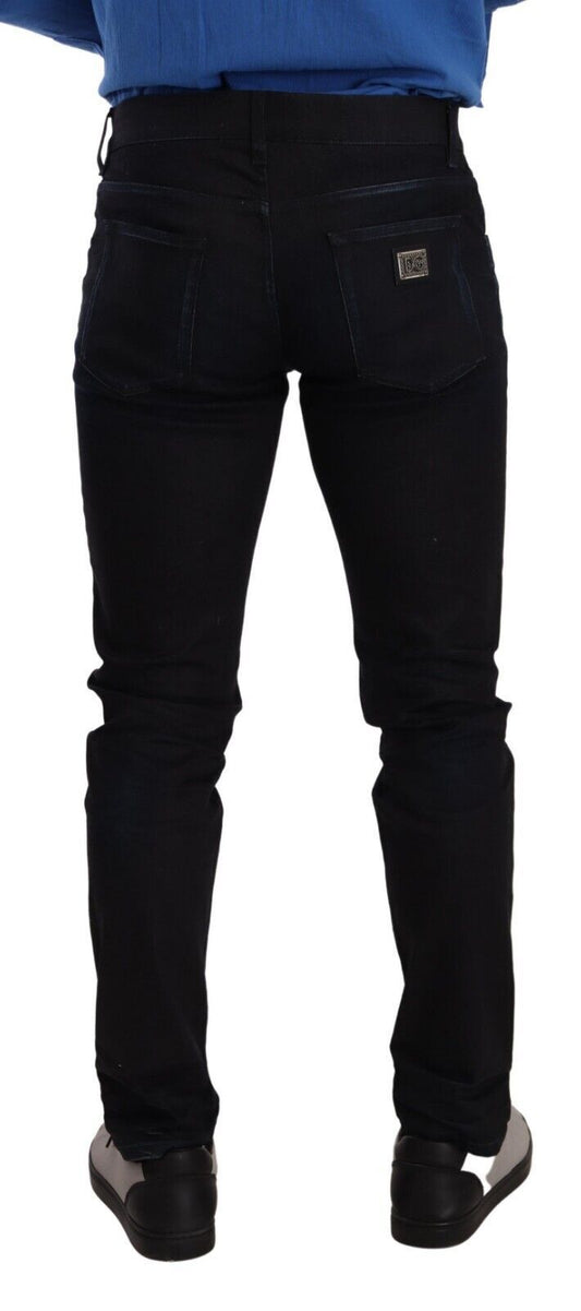 Dolce & Gabbana Elegant Slim Fit Skinny Jeans in Dark Blue