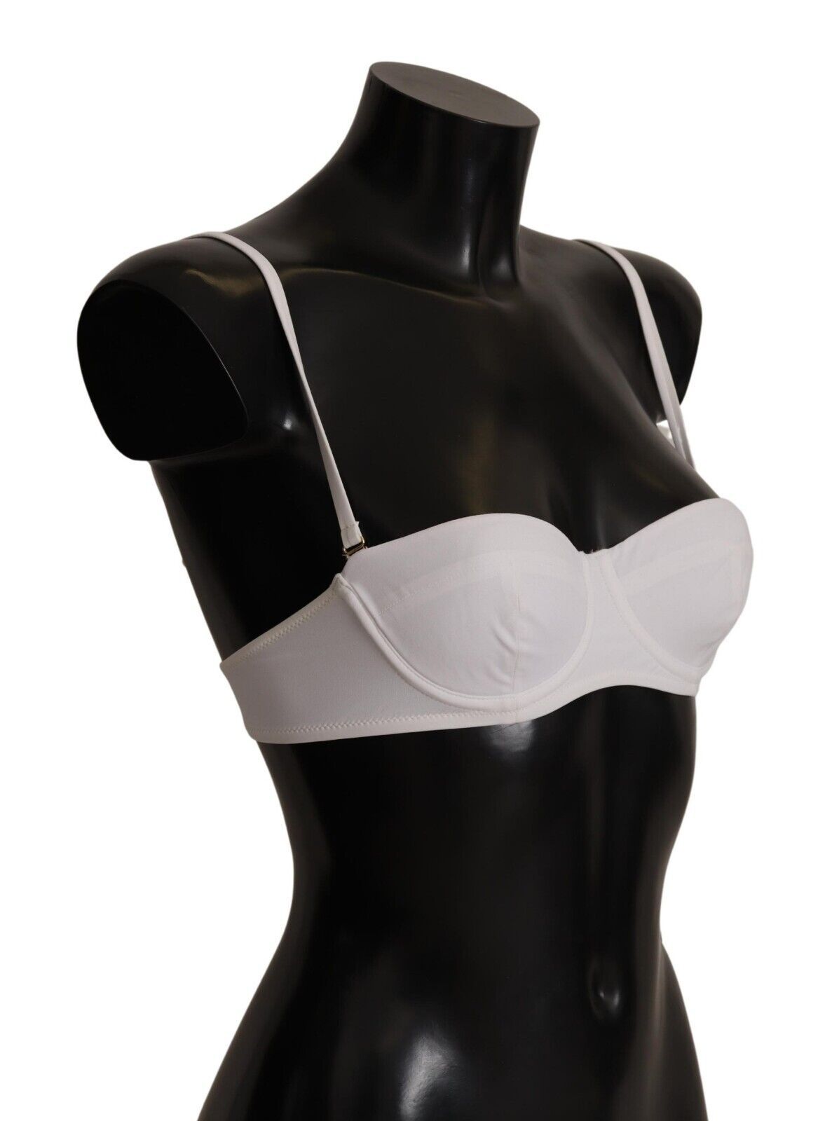 Dolce & Gabbana White Nylon Semi Pad Balconnet Bra Underwear