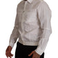 Dolce & Gabbana White Cotton Button Down Men Collared Shirt