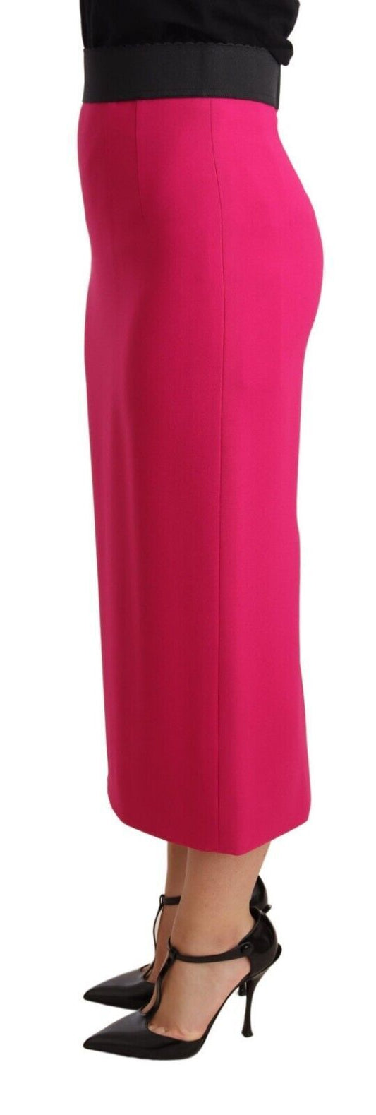 Dolce & Gabbana Elegant High-Waisted Pencil Skirt in Pink