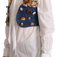 Dolce & Gabbana Multicolor Cropped Vest Top with Button Accents
