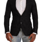 Dolce & Gabbana Black Brocade Two Button Suit MARTINI Jacket