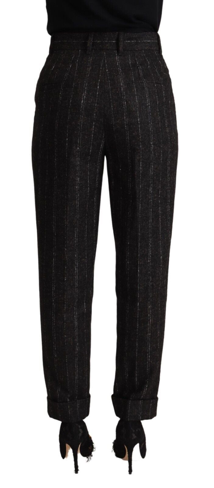 Dolce & Gabbana Elegant High-Waisted Striped Tapered Pants