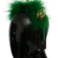Dolce & Gabbana Elegant Emerald Silk Floral Headband