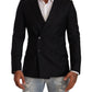 Dolce & Gabbana Black Dotted Double Breasted MARTINI Jacket
