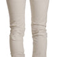 Karl Lagerfeld Chic White Mid-Waist Slim Fit Jeans