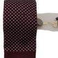 Lanvin Elegant Bordeaux Silk Bow Tie