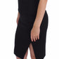 DAIZY SHELY Black Sheath Party Evening Knee Length Dress