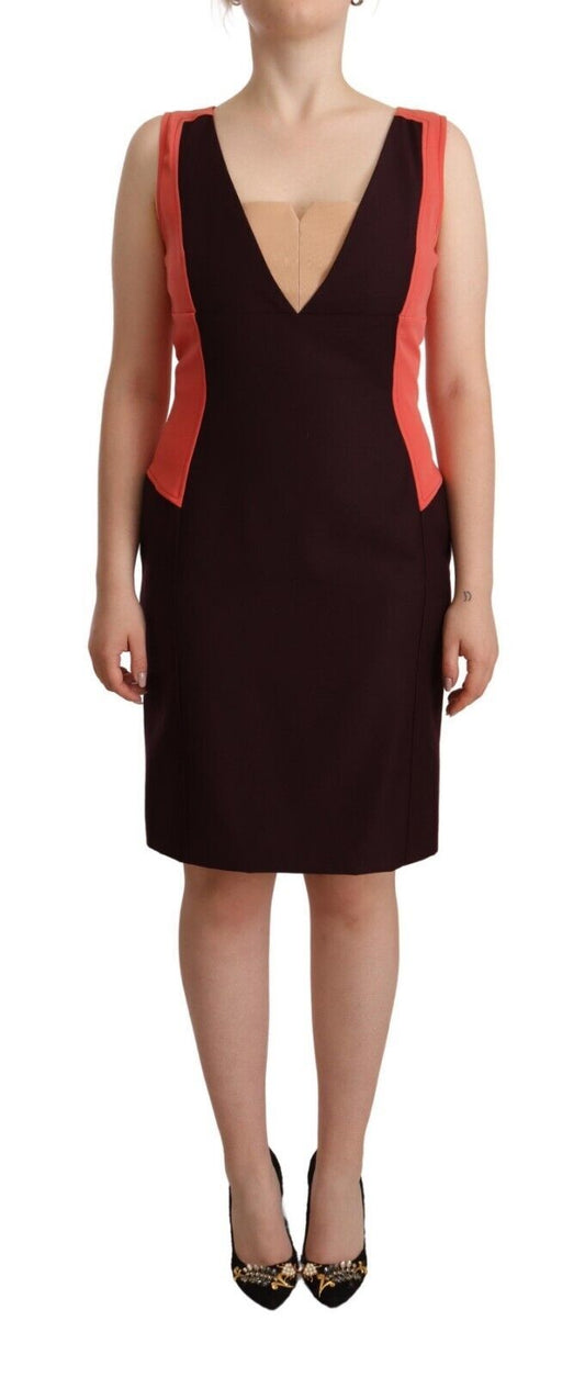 CO|TE Multicolor Polyester Sleeveless Sheath Knee Length Dress