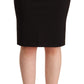 GF Ferre Sleek Black Pencil Skirt Knee Length