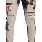 Dolce & Gabbana Chic Slim Fit Star Motif Denim Jeans