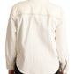 Levi's Elegant White Long Sleeve Collared Polo Top
