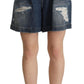 Dolce & Gabbana Chic High-Waisted Distressed Bermuda Shorts