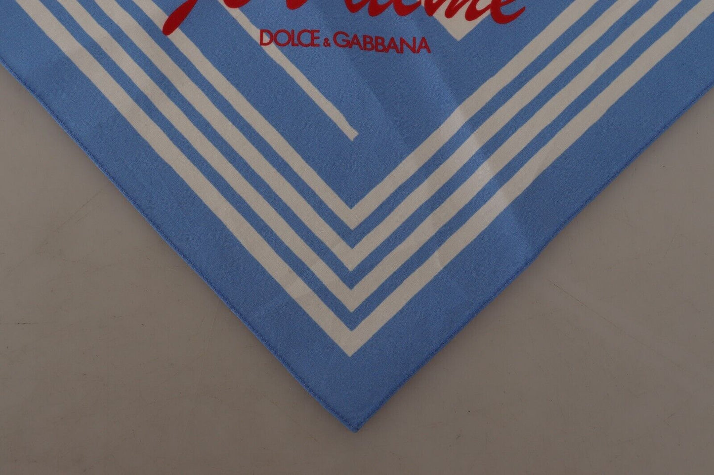 Dolce & Gabbana Blue White Striped St. Tropez Handkerchief  Scarf