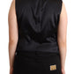 Dolce & Gabbana Chic Buttoned Black Waistcoat
