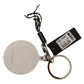 Dolce & Gabbana White Leather Fish Metal Silver Tone Keyring Keychain