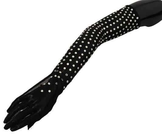 Dolce & Gabbana Elegant Elbow Length Black Gloves