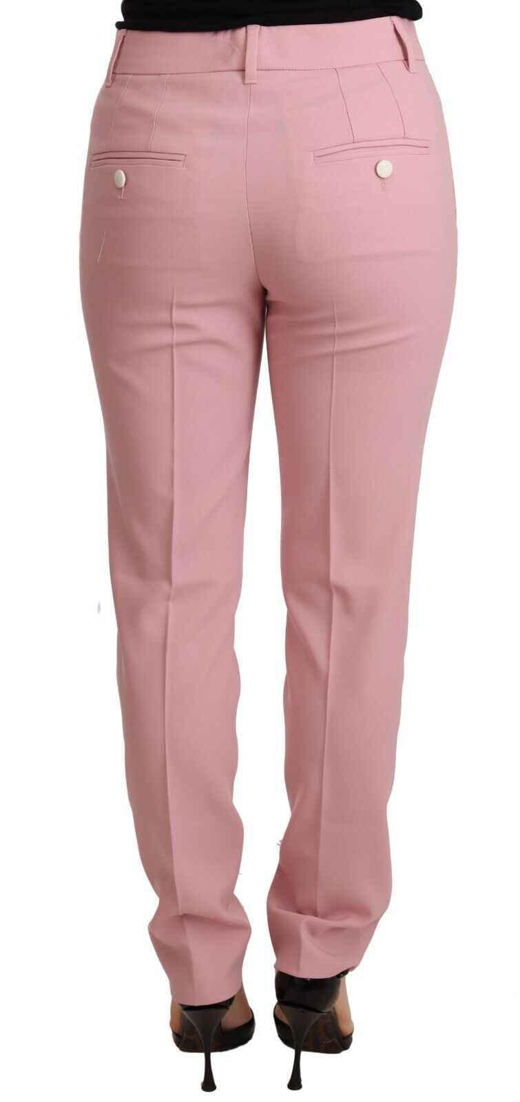 Dolce & Gabbana Pink Women Trouser Virgin Wool Stretch Pants