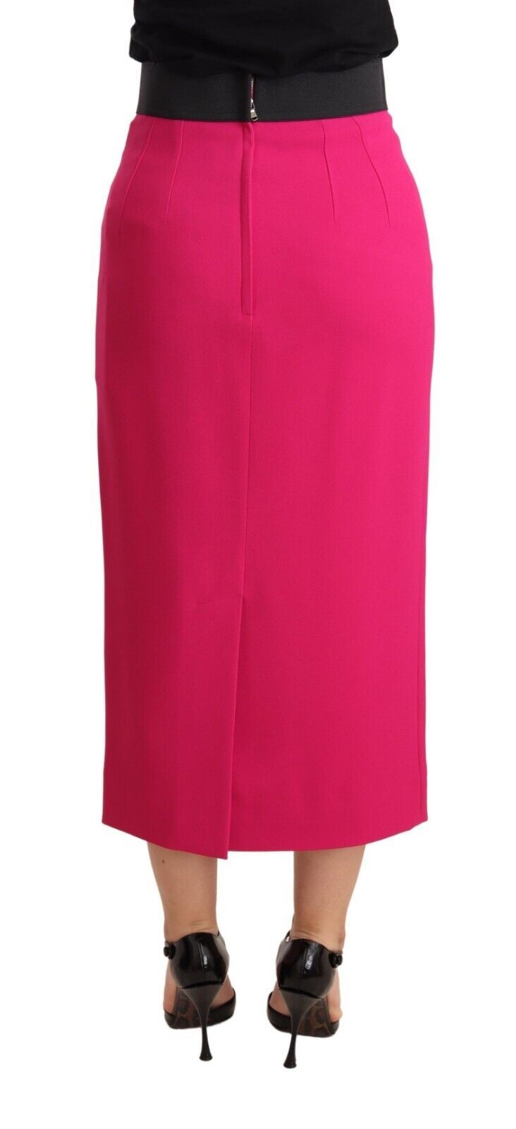 Dolce & Gabbana Pink High Waist Stretch Pencil Straight Skirt
