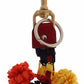 Dolce & Gabbana Chic Multicolor Raffia Leather Keychain