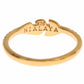 Nialaya Gold Clear CZ 925 Silver Ring