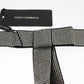 Dolce & Gabbana Black Silk Clear Crystal Bow Waist Belt