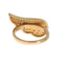 Nialaya Womens Clear CZ Gold 925 Silver Authentic Ring