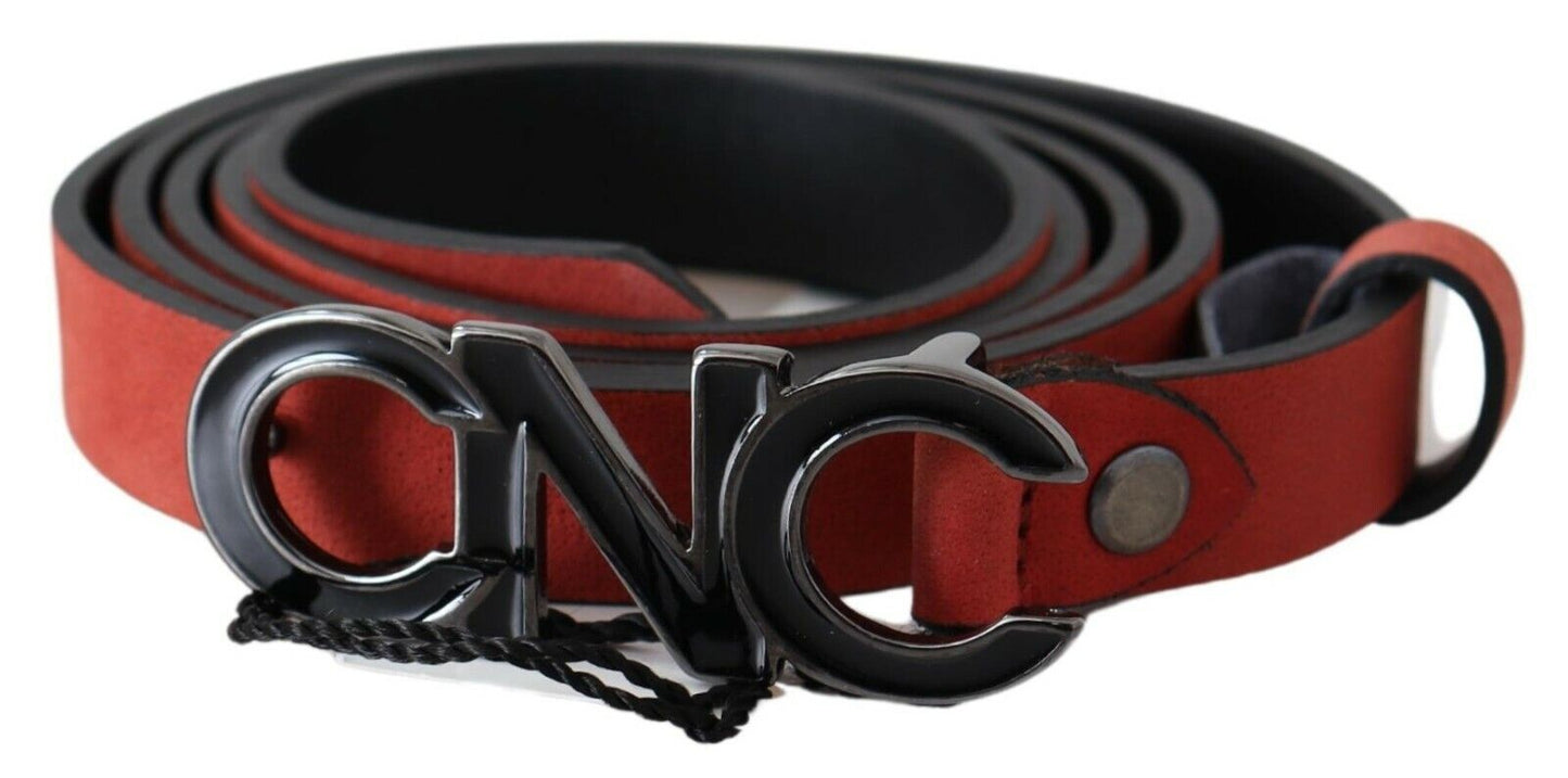 Costume National Elegant Blood Red Leather Belt