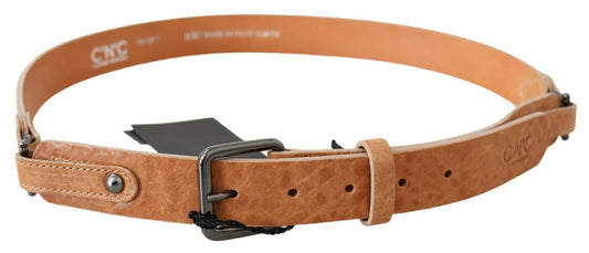 Costume National Chic Light Brown Leather Fashion Belt