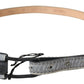 Ermanno Scervino Elegant Black Braided Leather Belt