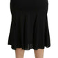 Dolce & Gabbana Chic High Waist Black Silk Blend Skirt