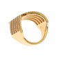 Nialaya Glamorous Gold Plated Crystal Ring