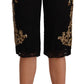 Dolce & Gabbana Black Lace Gold Baroque SPECIAL PIECE Shorts