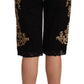 Dolce & Gabbana Black Lace Gold Baroque SPECIAL PIECE Shorts