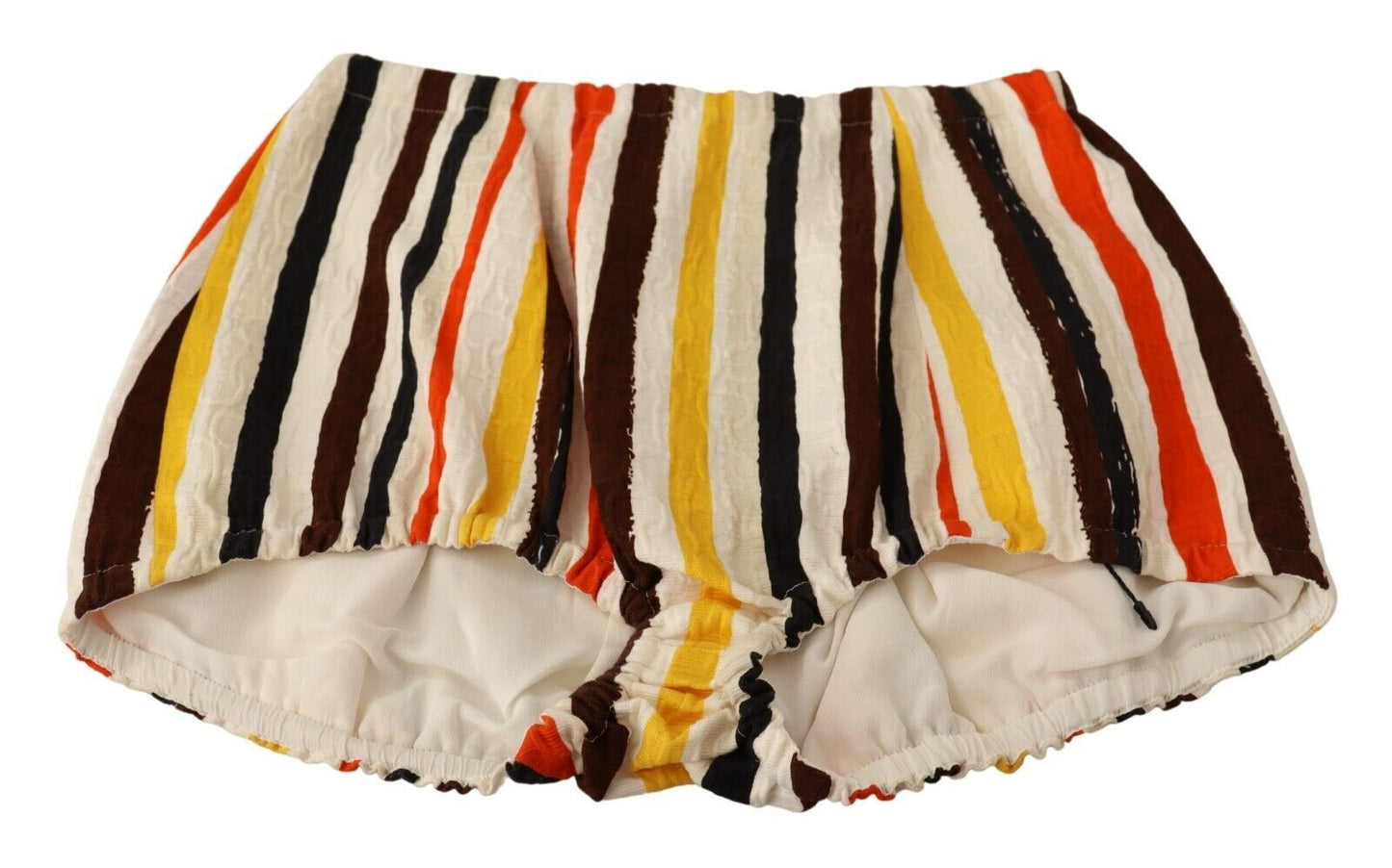 Dolce & Gabbana Multicolor Striped Cotton Hot Pants Shorts