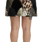 Dolce & Gabbana Multicolor Leopard Print High Waist Mini Skirt