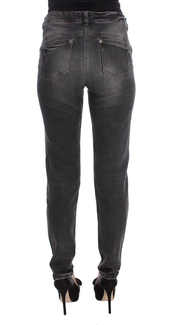 Ermanno Scervino Gray Wash Cotton Blend Stretch Jeans Pants