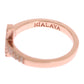 Nialaya Elegant Pink Crystal Encrusted Silver Ring