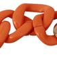 Ermanno Scervino Gold Orange Chain Wide Brass Plastic Bracelet