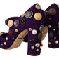 Dolce & Gabbana Purple Suede Embellished Pump Mary Jane Shoes