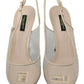 Dolce & Gabbana Slingback PVC Beige Clear High Heels Shoes