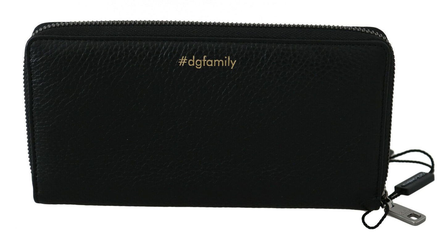 Dolce & Gabbana Chic Black and Red Leather Continental Wallet