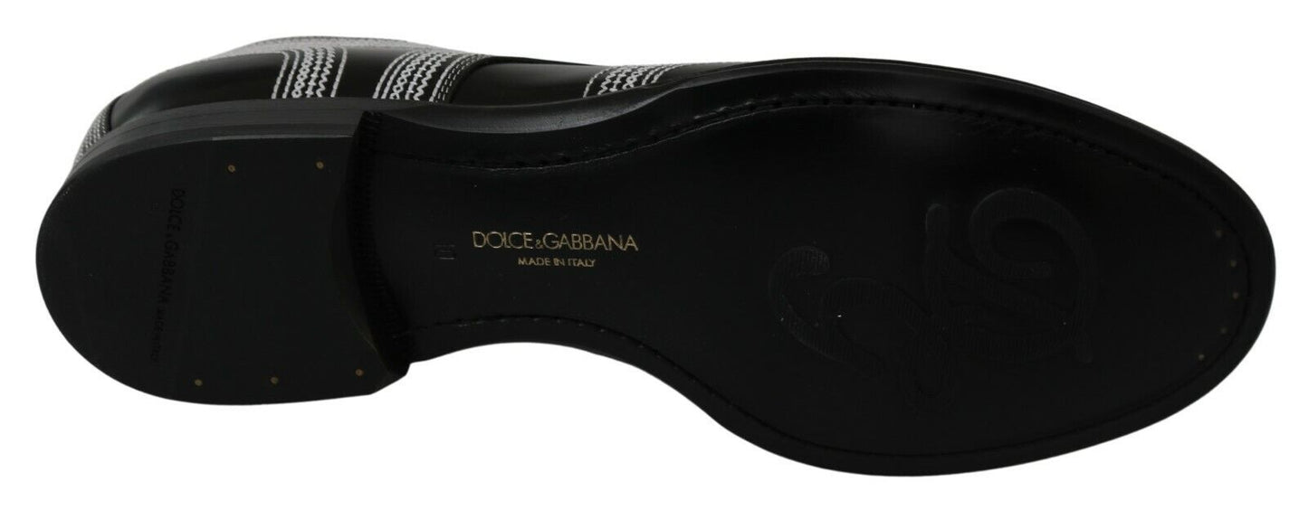 Dolce & Gabbana Elegant Black and White Derby Shoes