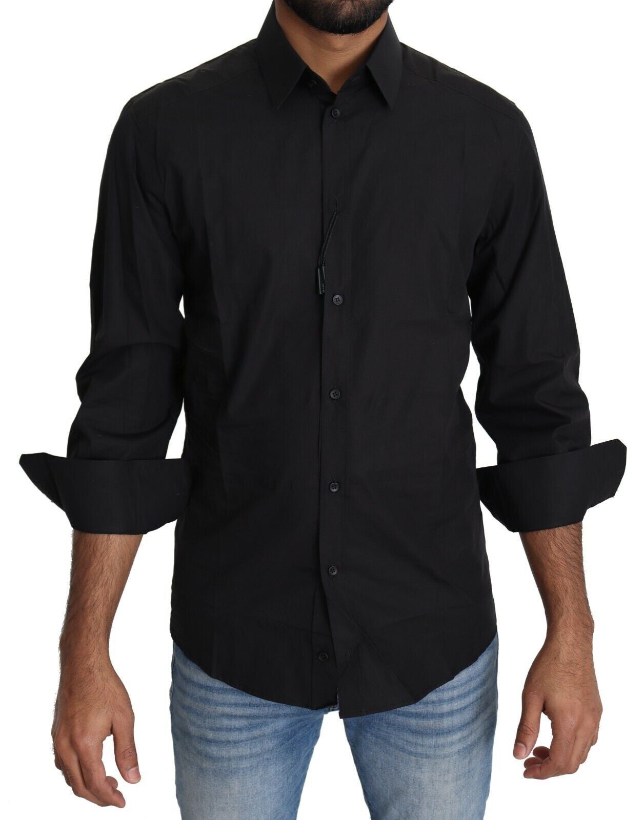 Dolce & Gabbana Elegant Black Slim Fit Dress Shirt