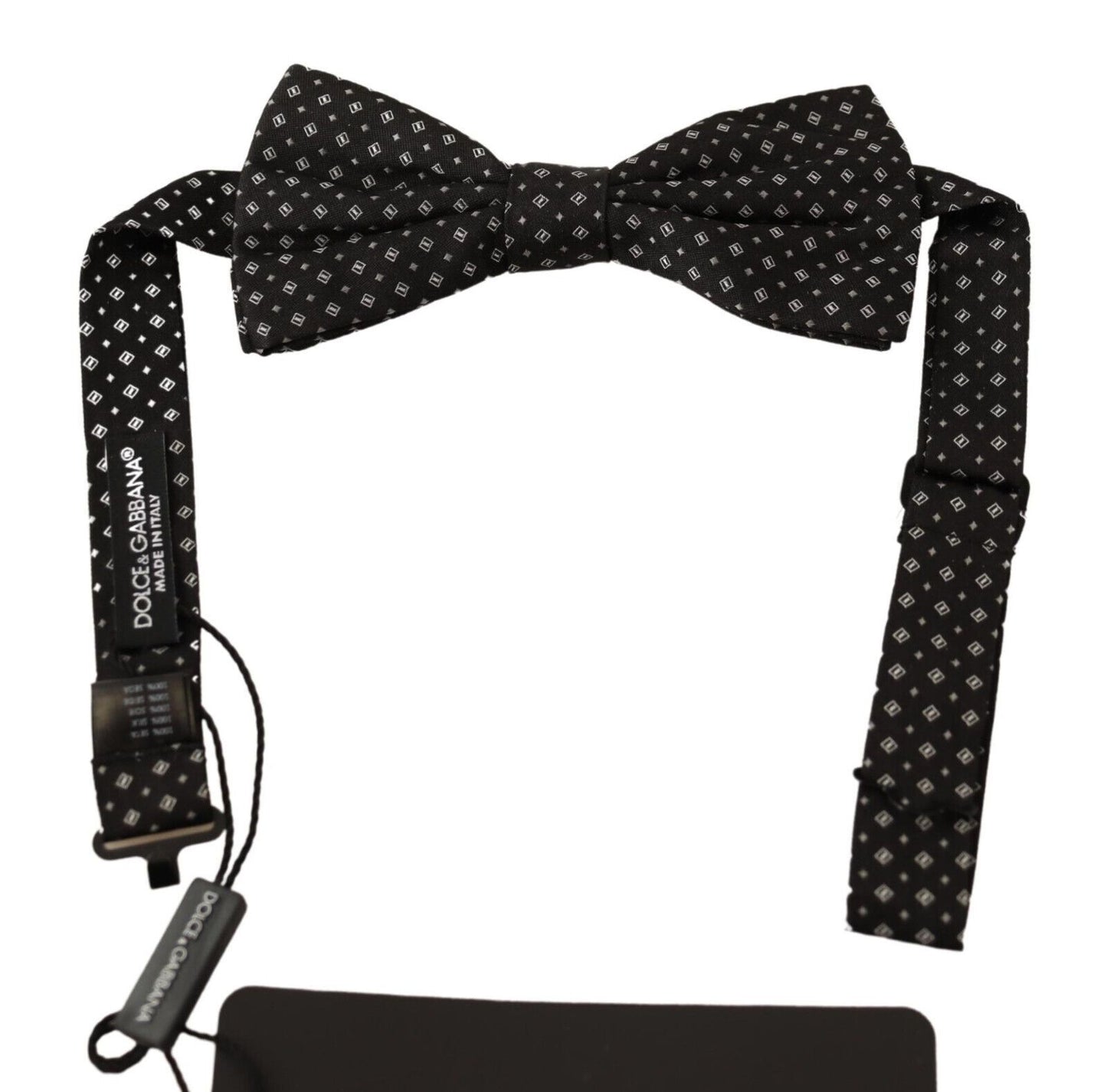 Dolce & Gabbana Elegant Silk Black Fantasy Bow Tie