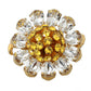 Dolce & Gabbana Gold Brass Yellow Crystal Flower Ring