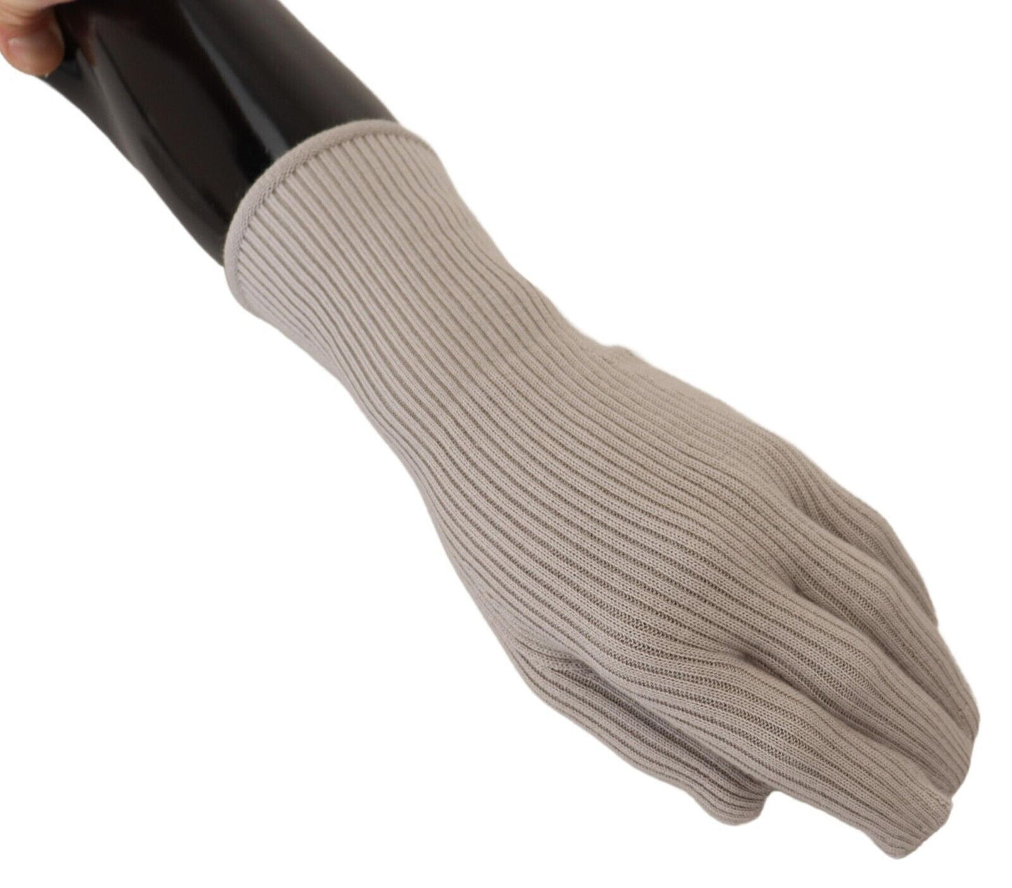 Dolce & Gabbana Elegant Light Gray Cashmere Gloves