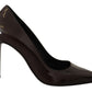 Sofia Elegant Brown Leather Heels Pumps