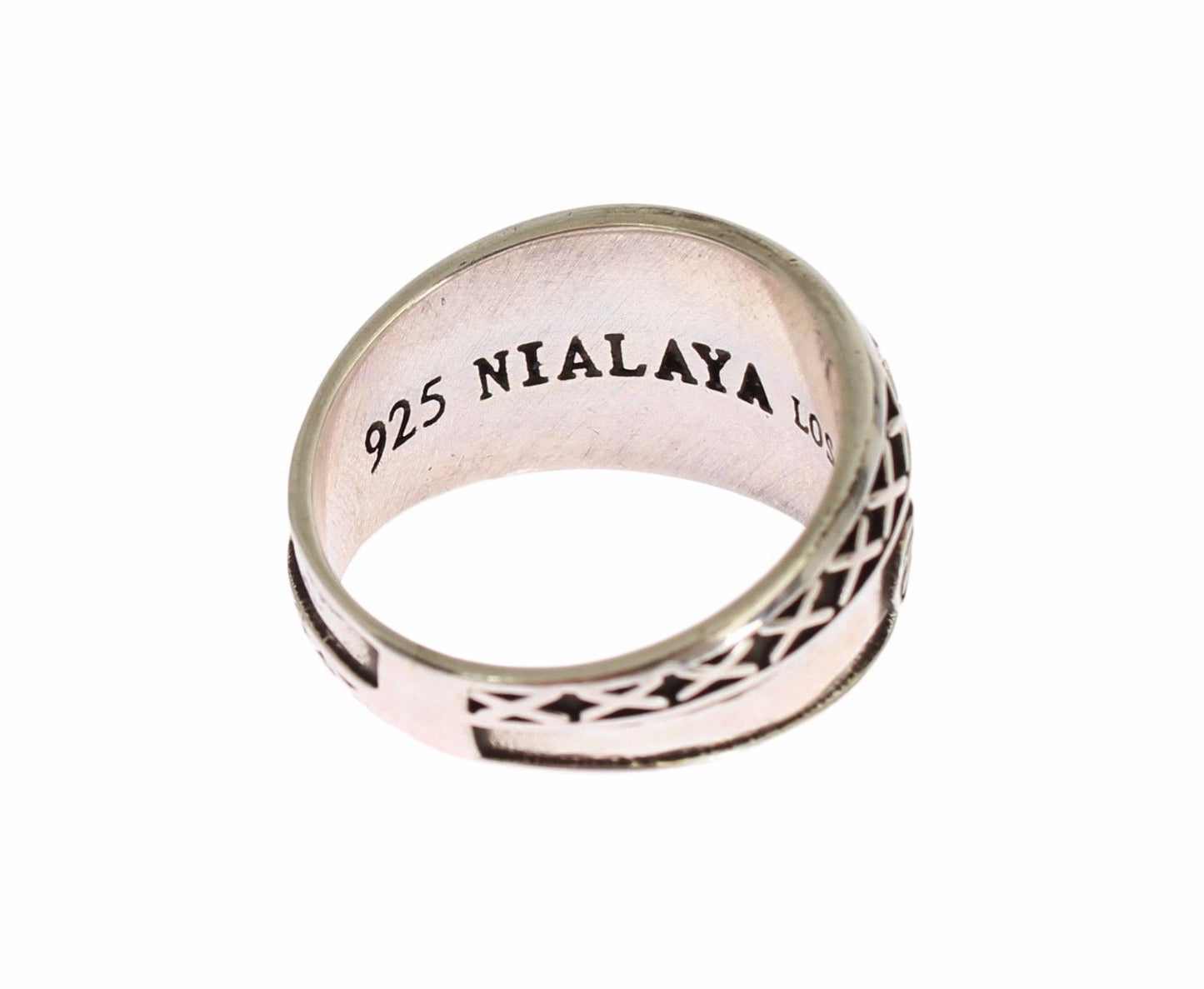 Nialaya Silver Rhodium 925 Sterling Ring