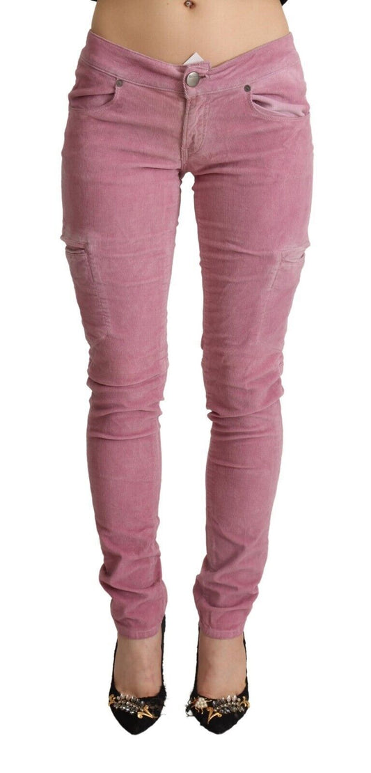 Acht Chic Pink Low Waist Skinny Jeans